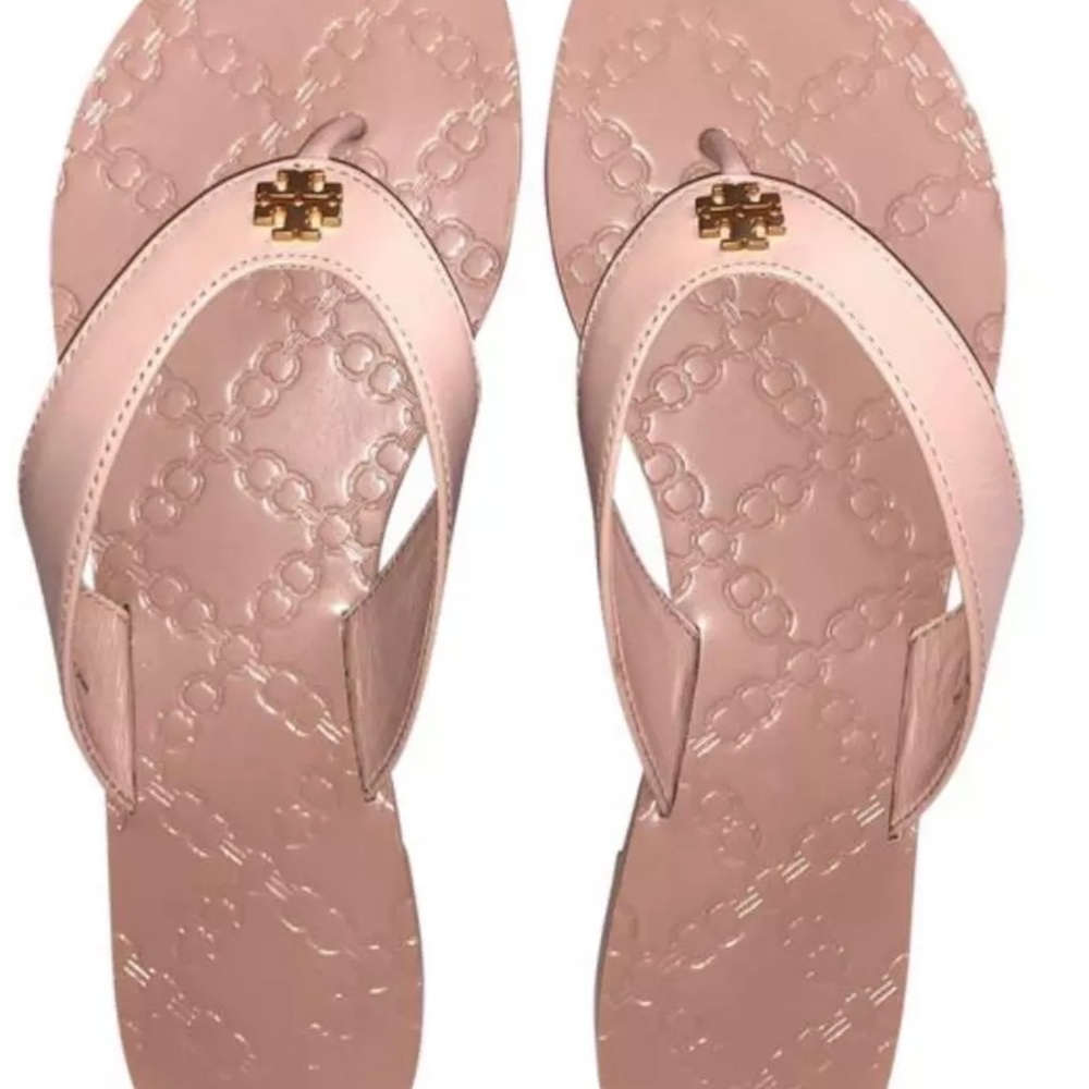 Tory Burch Monroe Light makeup beige/pink sandals size 6